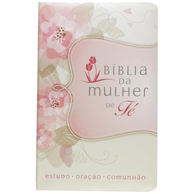 Livro Bíblia da Mulher de Fé, NVI, Couro Soft, Flores - Novo DFP