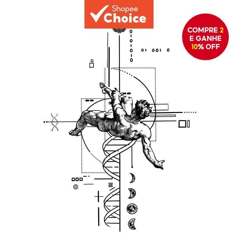 Tatuagem Temporária à Prova d'Água do Braço Anjo Queda 1-2 Semanas, Tatuagens Falsas para Homens e Mulheres