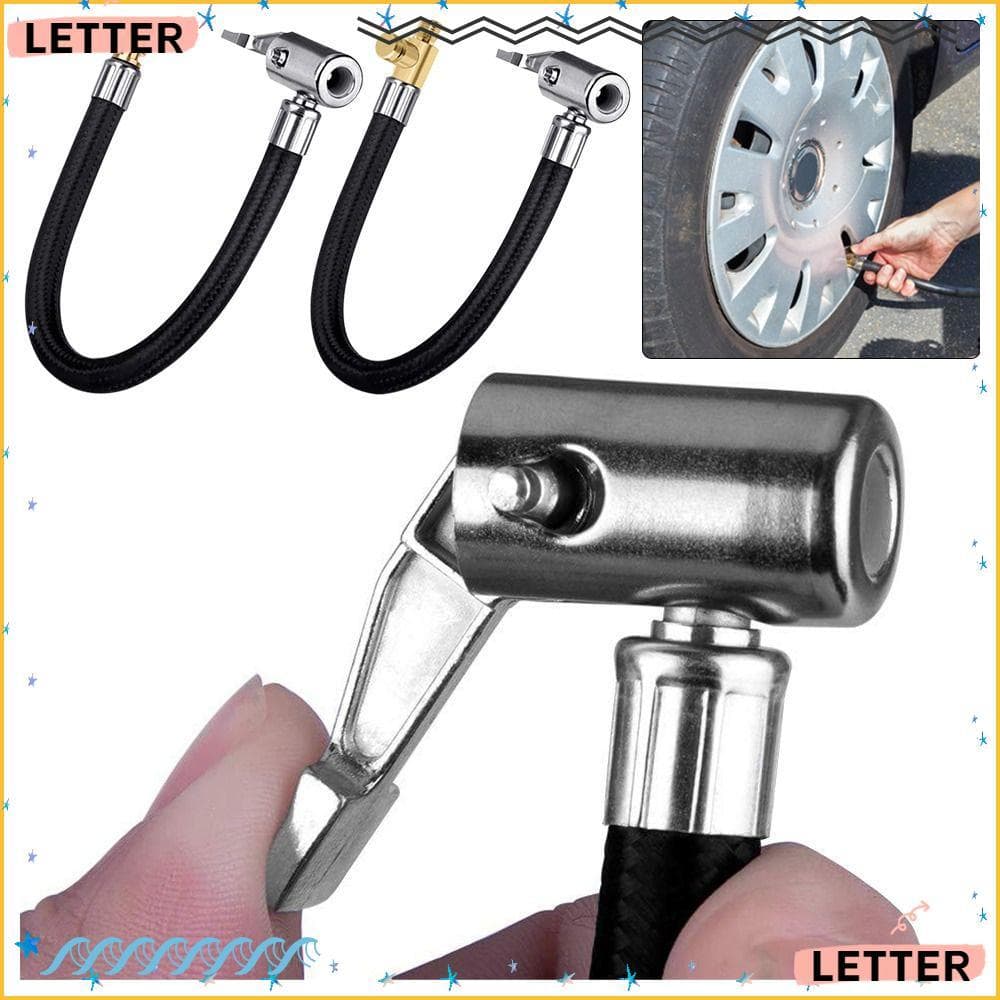 Carta Pneu Do Carro Inflator Mangueira Conexão Bloqueio Ferramentas De Reparo Adaptador Tubo Extensão Da Bomba Ar