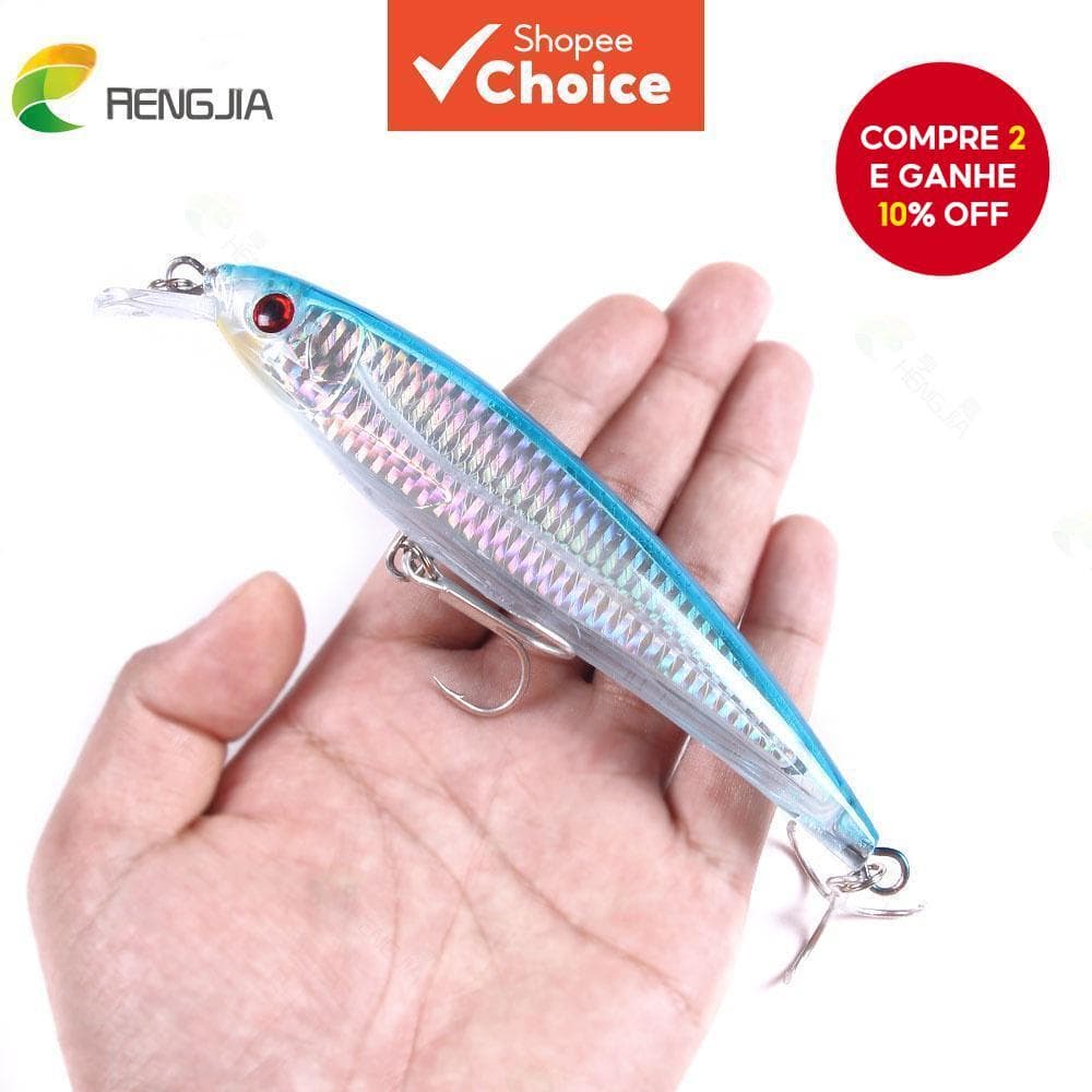 HENGJIA 1Pc 16Cm/42G Long Shot Big Minnow Isca De Pesca Slot De Sangue Gancho Flutuante Dura Equipamento