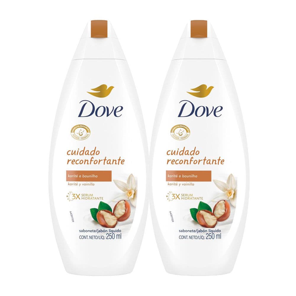 Kit 2 Sabonete Líquido Dove Karité e Baunilha 250ml