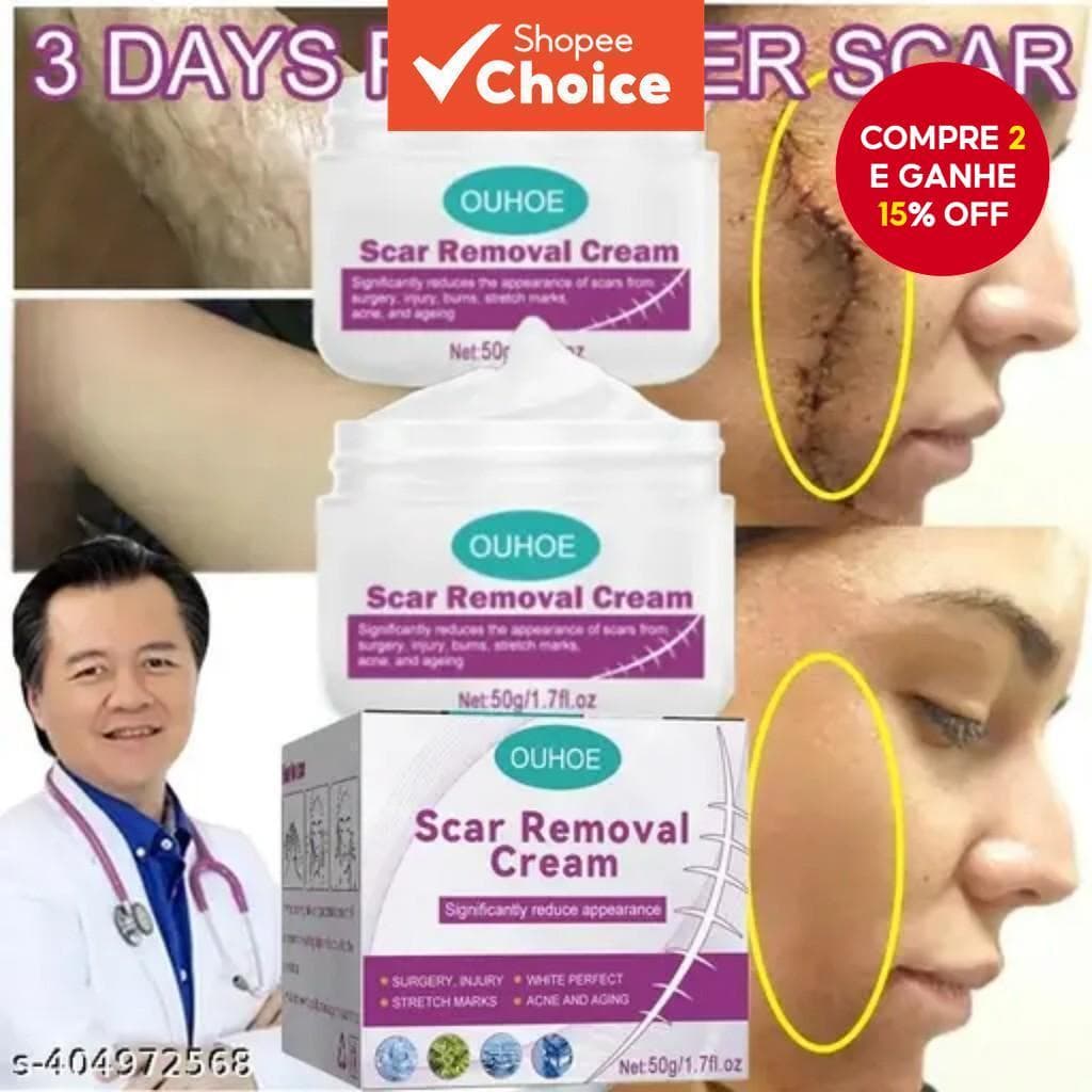 1/3 Unidades Creme Reparador De Suavização De Cicatrizes Repara Pele Ferida , Desbotadas 50g