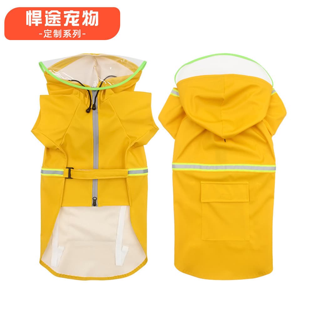 Capa De Chuva Para Cães Durbin Golden Labrador Poncho Cachorro Médio E Grande Husky À Prova D'água Roupas De Estimação