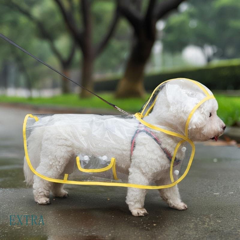 EXT Twist Unpaid Dog Rain Coat Componente Transpicuoso À Prova Intempéries Fivelas Liberação Rápida Para Proprietá