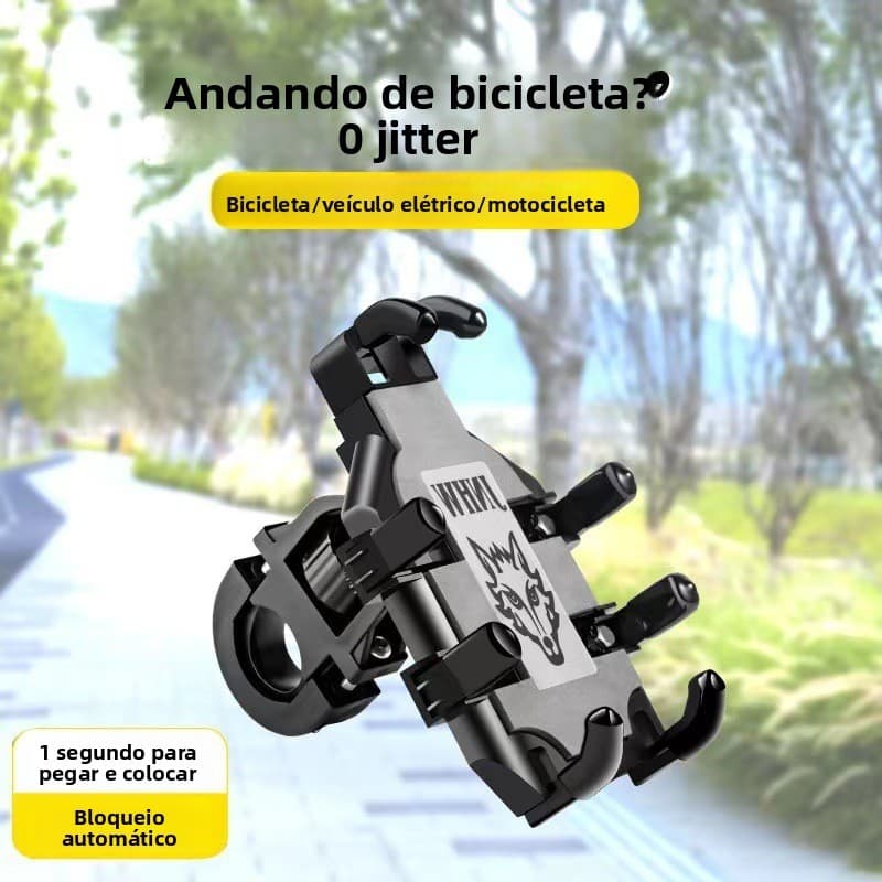 Suporte de celular tipo polvo, suporte para celular, suporte de navegação para motocicleta, suporte à prova de choque e 