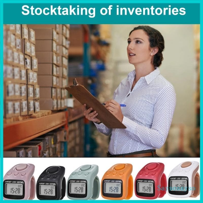 Saysosayso Contador De Contagem De Dedo , Exibição De 6 Dígitos Colo , Portátil , Cliques Recarregável