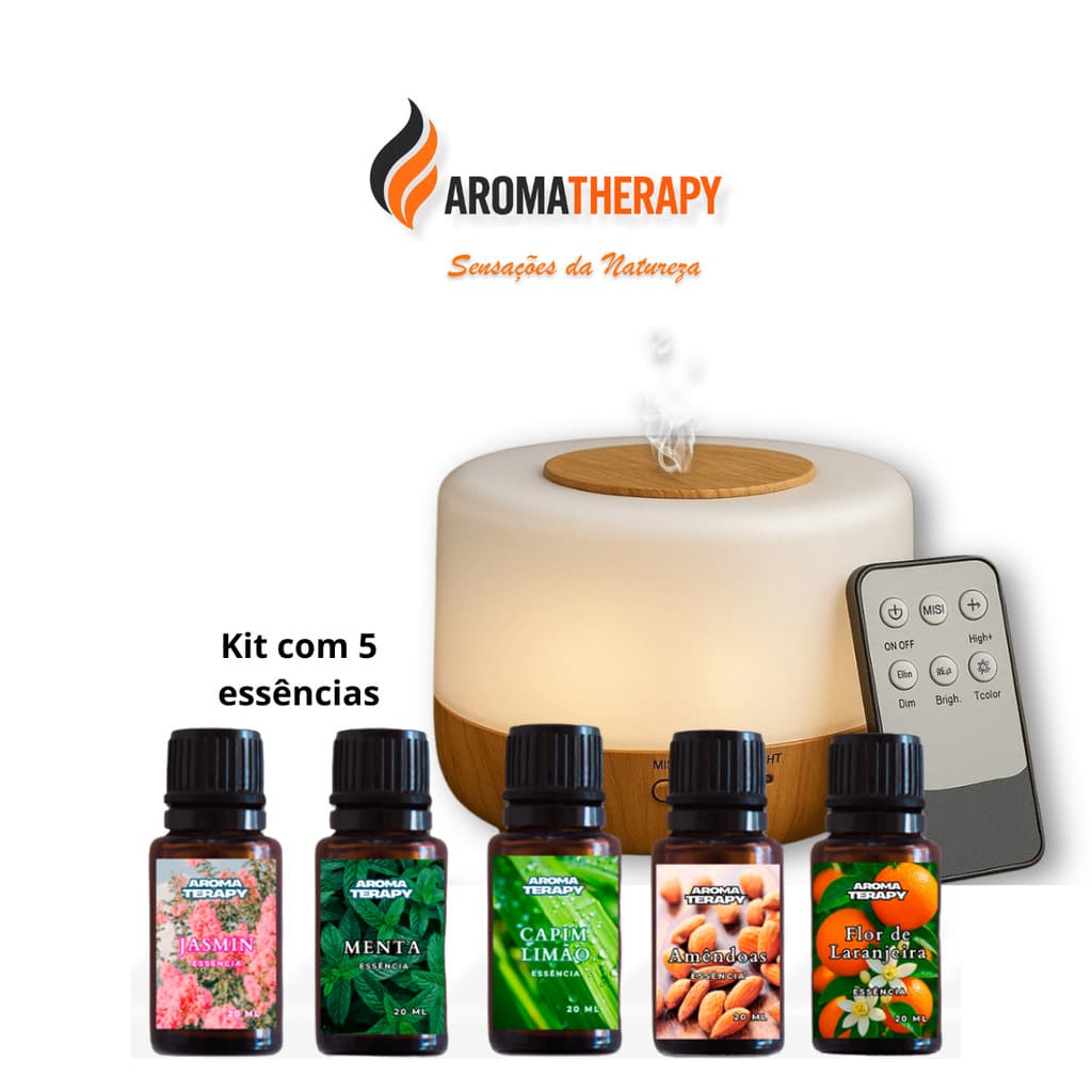 Umidificador De Ar Ultra 500Ml Difusor De Aromas 500Ml Vaporizador de Ambientes