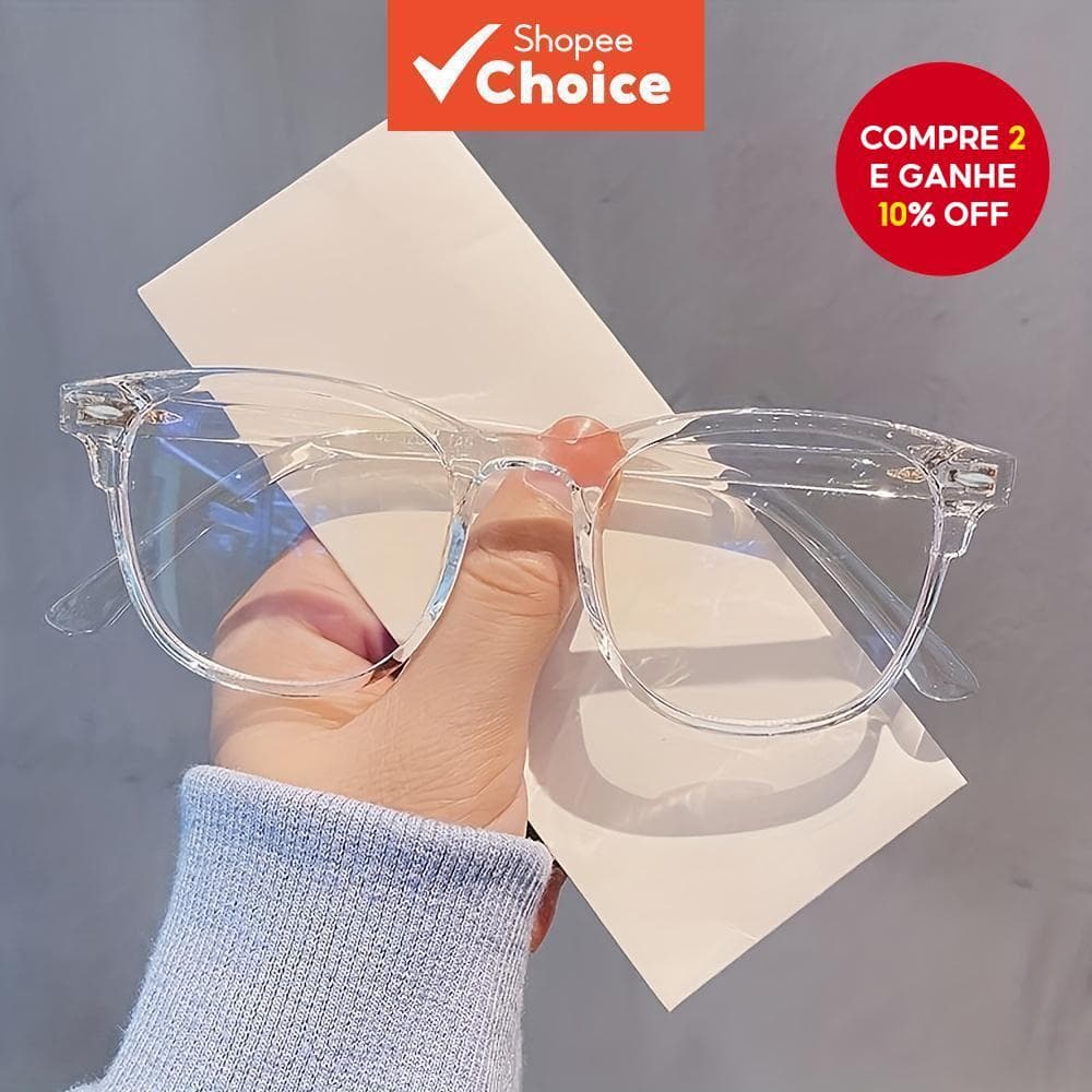 Óculos De Bloqueio De Luz Azul Lente Transparente Para Homens E Mulheres Proteção Ocular UV400 Uso Em Computador