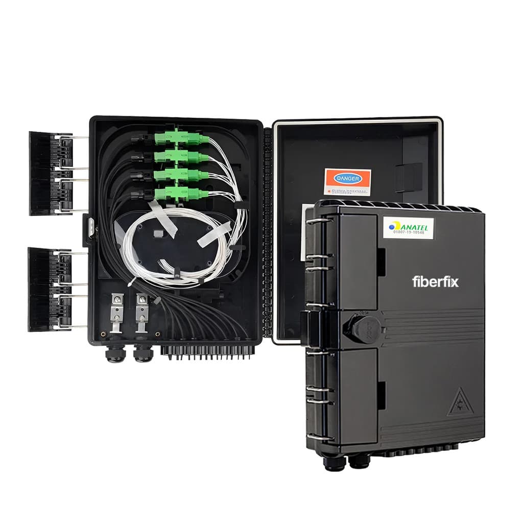 CTO 1×16 SC APC PRETA MONTADA  FIBERFIX