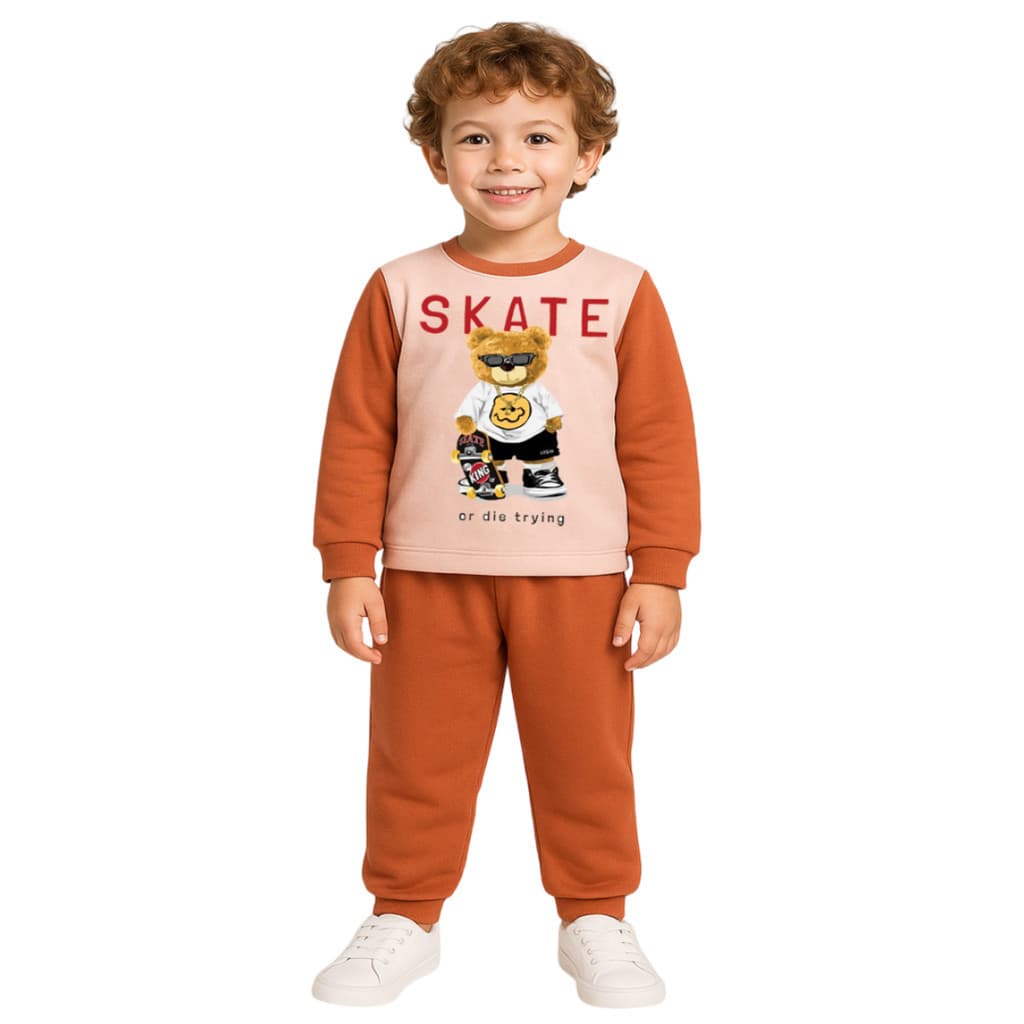 Conjunto Infantil Menino Inverno Skate Bear