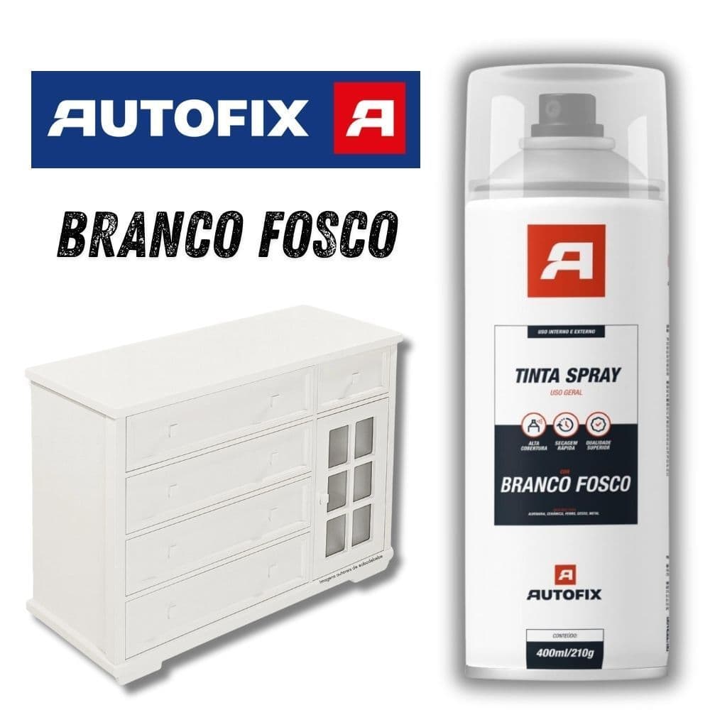 Tinta Sprays Branco Fosco Uso Geral  400ml – Garantia Total