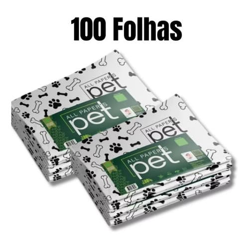 Jornal Pet Limpo Higiênico Biodegradável Kit C/ 100 Fls