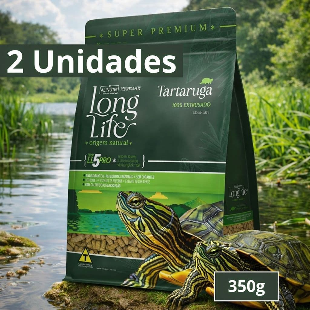 Kit 2 Unidades Long Life Extrusada Tartaruga  350g
