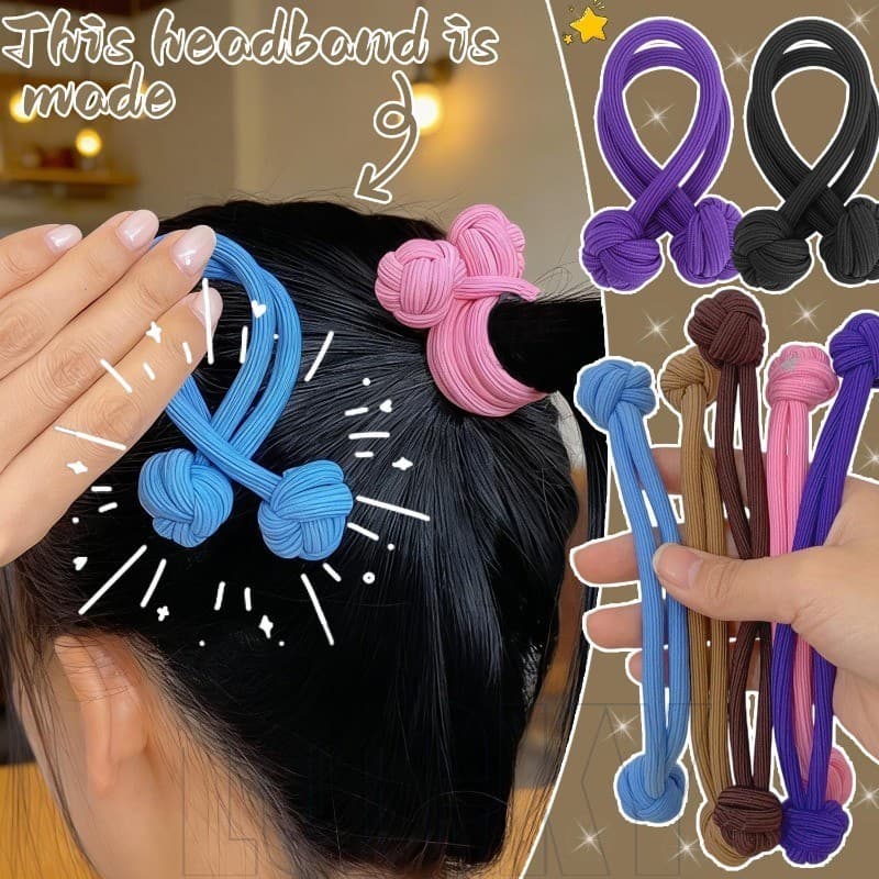 2/4/6/10 Unidades De Laços De Cabelo Elásticos Femininos Com Nó-Faixa De Rabo De Cavalo Grosso Acessórios De Estudante-E