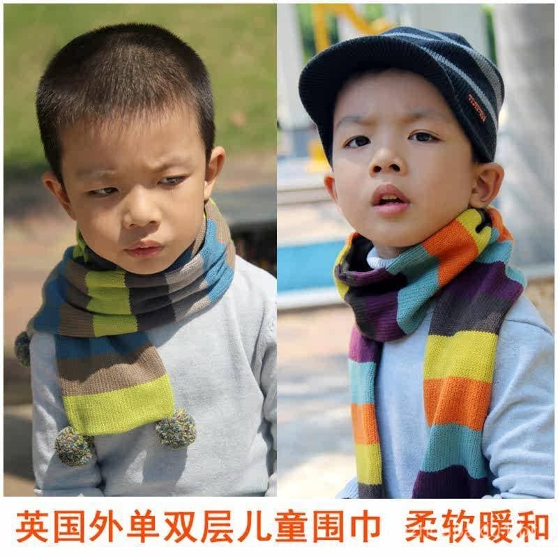Promoção Imperdível: Cachecol de Algodão de Dupla Camada para Crianças, Meninos e Meninas, Exportado para o Reino Unido 