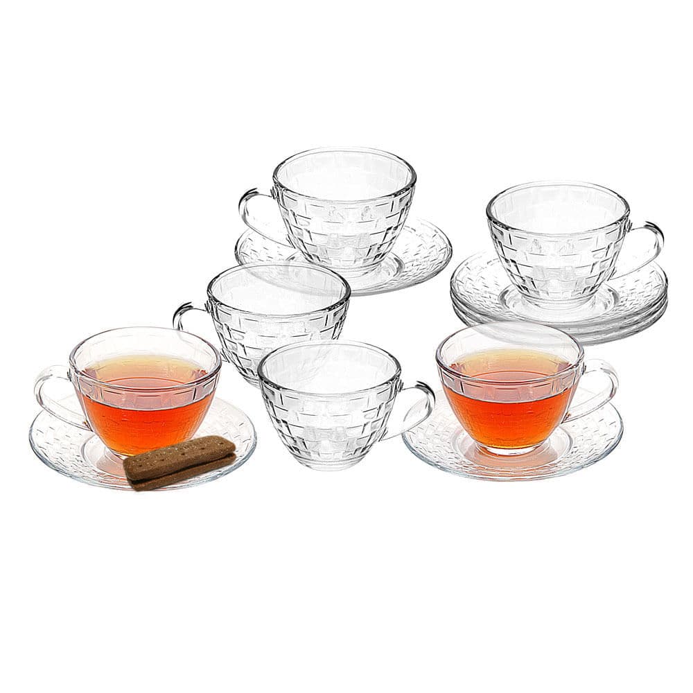 Conjunto de Xícaras Cazza Picnic em Vidro 290ml 6 Peças