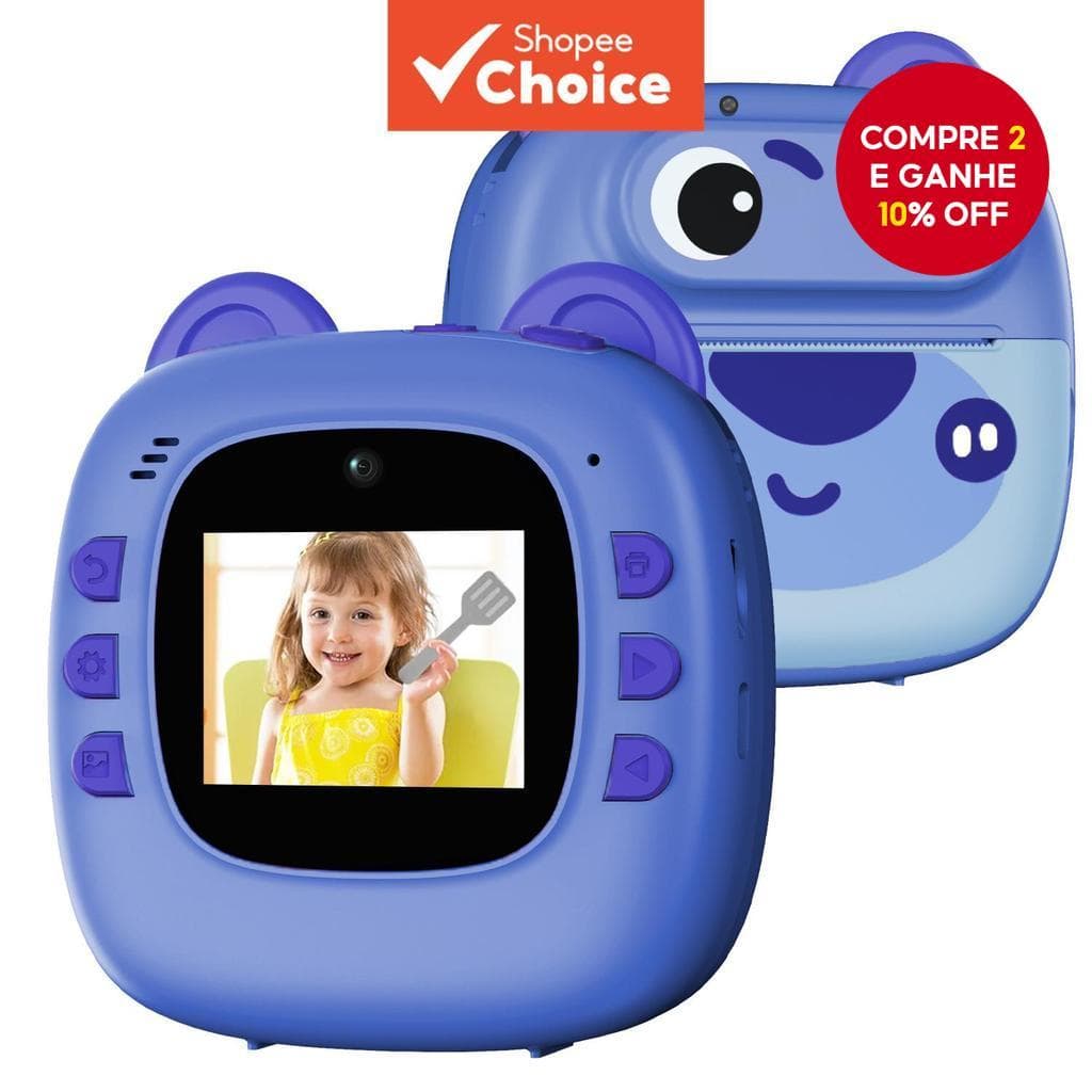  Câmera Instantânea para Impressão | Projetada para Crianças | Câmeras 1080P | Ideal para Presentes de Natal ou