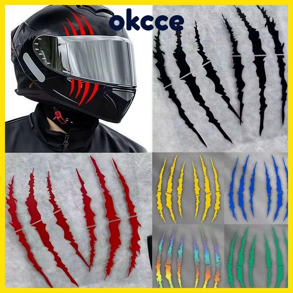 Adesivos De Motocicleta OKCCE , Capacete De Vinil Com Garra De Demônio , Cobrindo Arranhões Para Carro DIY