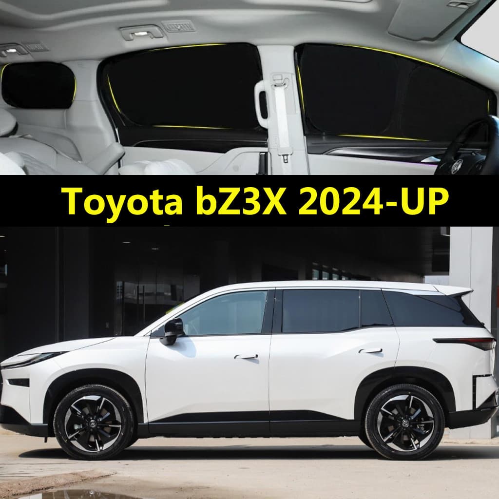 Pára-Sol Do Carro Para Toyota bZ3X 2024-UP Cortina De Totalmente Blackout Proteção Solar Privacidade Acampamento Janela 