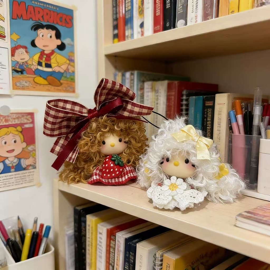 2026 novo estilo bonito Mini explodindo cabeça kitty saco pingente y2k boneca de pelúcia chaveiro saco pingente boneca20