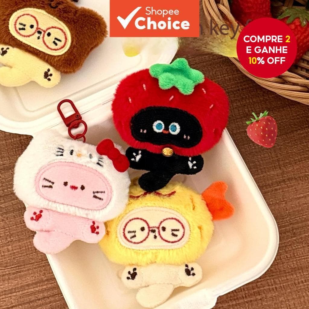 Tengyi Original Chaveiro De Pelúcia Fofo De Gato Para Meninas, Pingente Versátil De Mochila, Pingente De Boneca Criativo