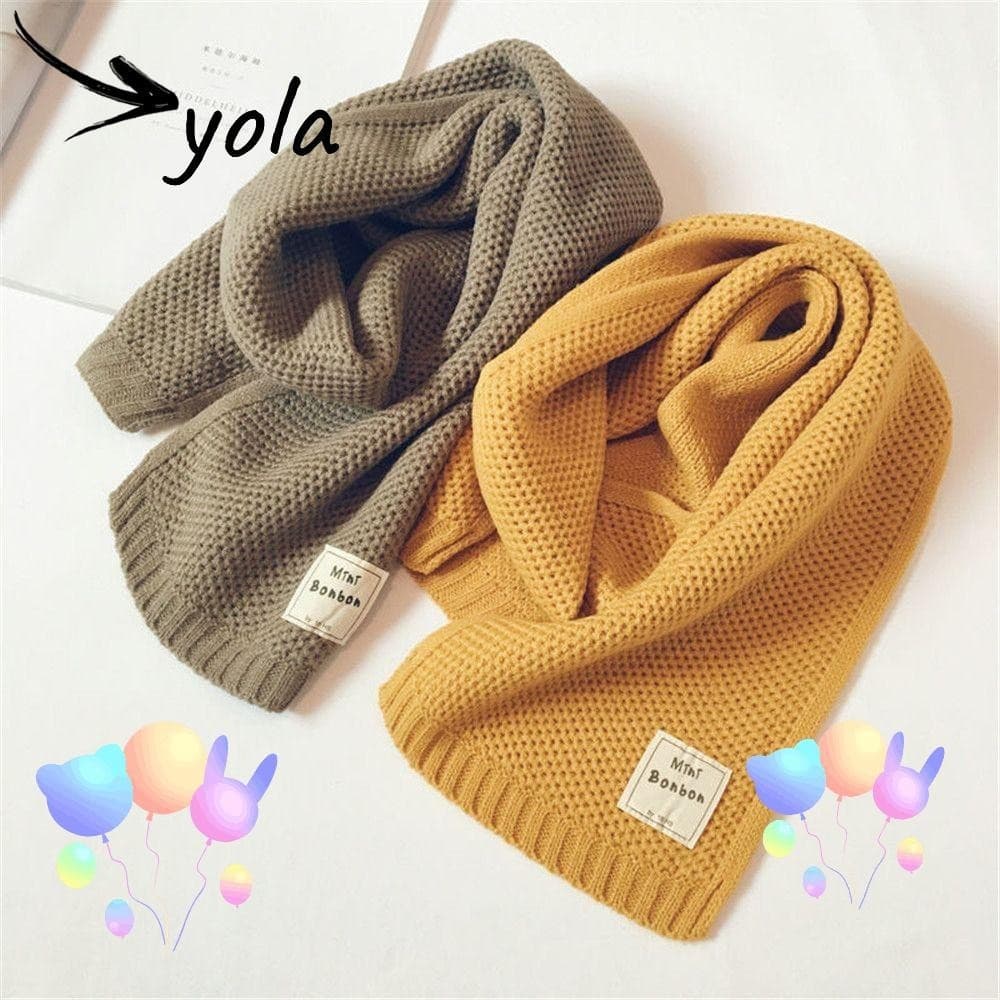 YOLANDAGOODS Cachecol Infantil Meninos Meninas Fofo Outono Inverno Quente