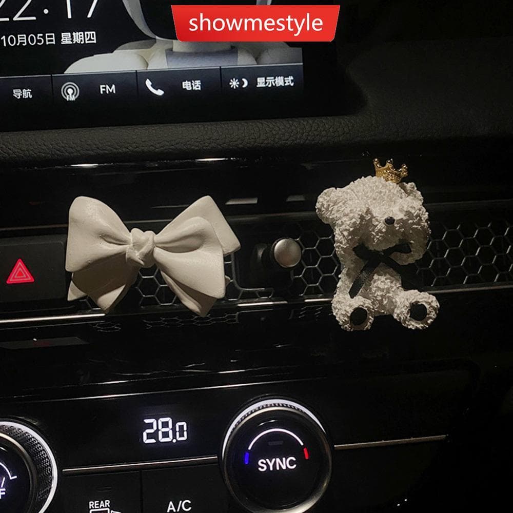 SMS Suporte De Ambientador Para Carro , Laço , Formato De Urso , Gesso , Pedra Perfumada , Saída De Ar Automática , Clip
