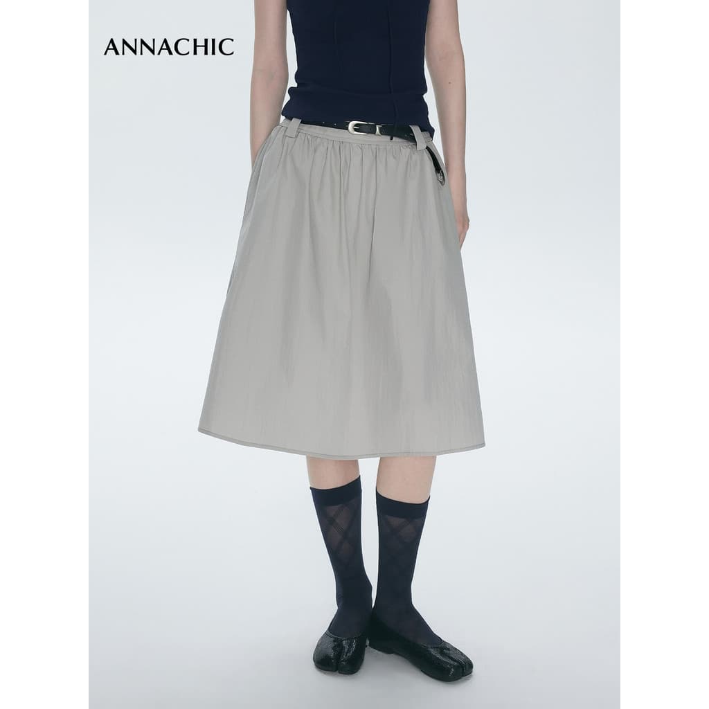 ANNACHIC Encontro Momento Confortável _ Série M1u Macacão Retro Meia Saia Cobrindo Virilha Mais Magro Olhar a Linha Saia