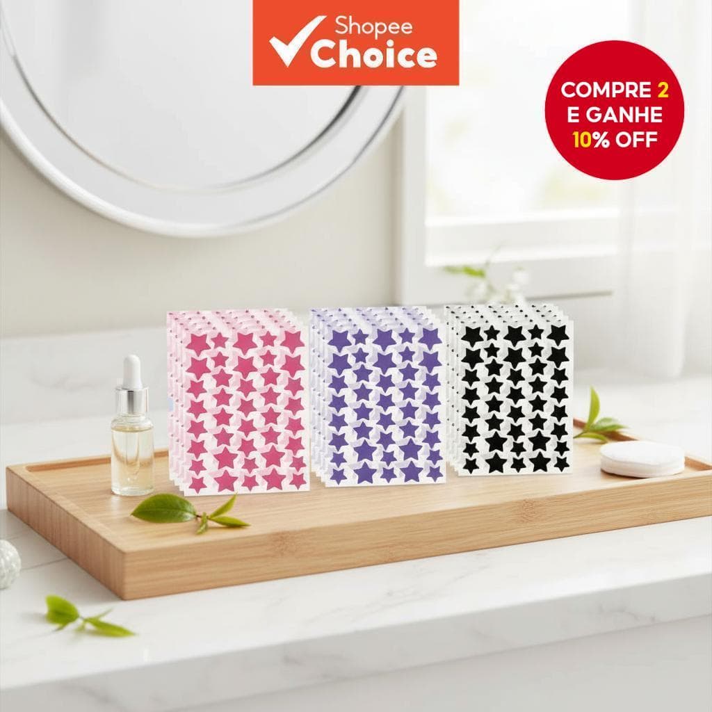  40PCS de Adesivos de Hidrocolóide para Acne no Rosto, Adesivos para Cobrir Espinhas e Manchas, Patches para Espinhas,