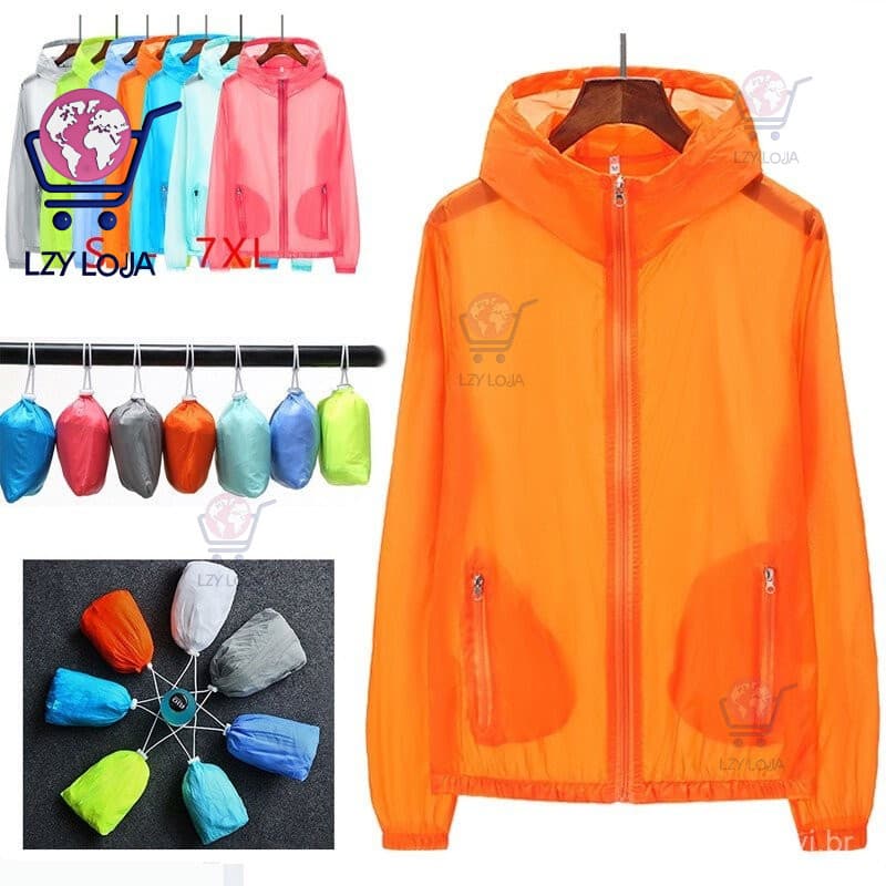 (S-7XL) Jaqueta de caminhada com proteção solar, masculina, feminina, ultraleve, corrida, pesca, ciclismo, corta-vento