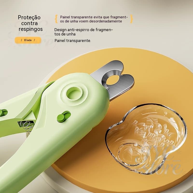 Cortadores de unhas, alicates e limas para cães e gatos com luz LED  3 em 1 Premium