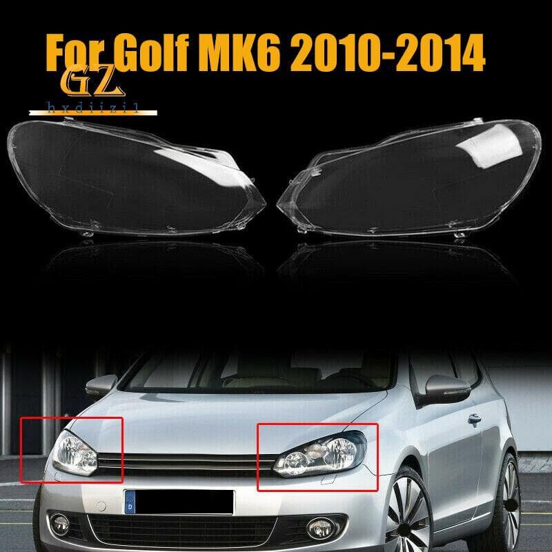 [gzhxdiizi1] Para Golf 6-MK6 2010-2014 Tampa Do Farol Carro Lente Transparente Abajur