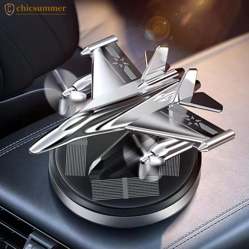 CHICSUMMER Carro Energia Solar Perfume Aromaterapia Ambientador Avião Rotativo Difusor Fragrância Duradoura F3R8