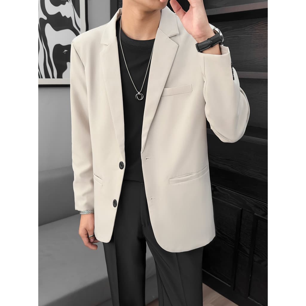 Outono inverno pequeno terno jaqueta masculina luz estilo maduro versão coreana na moda negócios Casual High-End pequeno