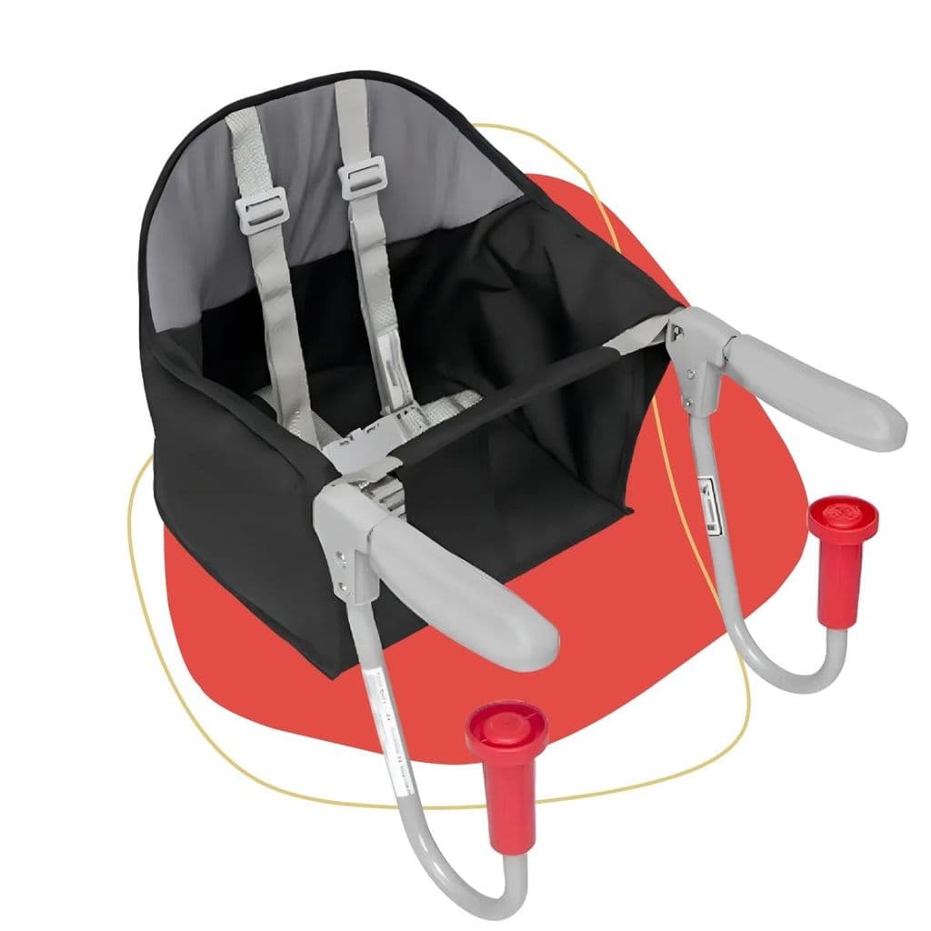Cadeira De Alimentação Encaixe Em Mesa Portátil Até 15kg Fit Preto