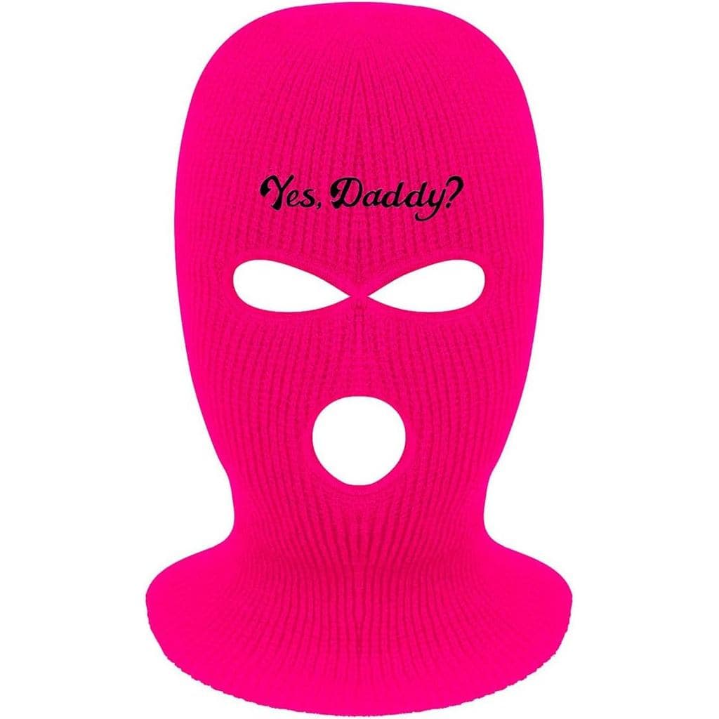 Máscara de Esqui com 3 Furos Yes Daddy Balaclava Cobertura Facial Completa de Inverno Gorro de Tricô para Homens e Mulhe
