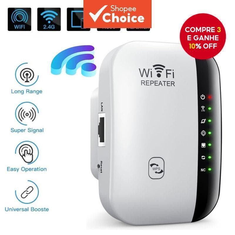 Repetidor Wi-Fi Sem Fio De 300Mbps , Roteador 2.4G , Extensor De Alcance , Amplificador De Sinal 802.11N , Adaptador De 