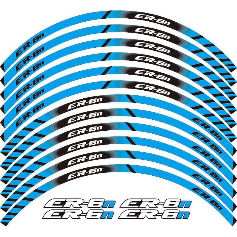 Adesivo refletivo para roda de motocicleta, adesivo de aro de aço adequado para kawasaki kawasaki