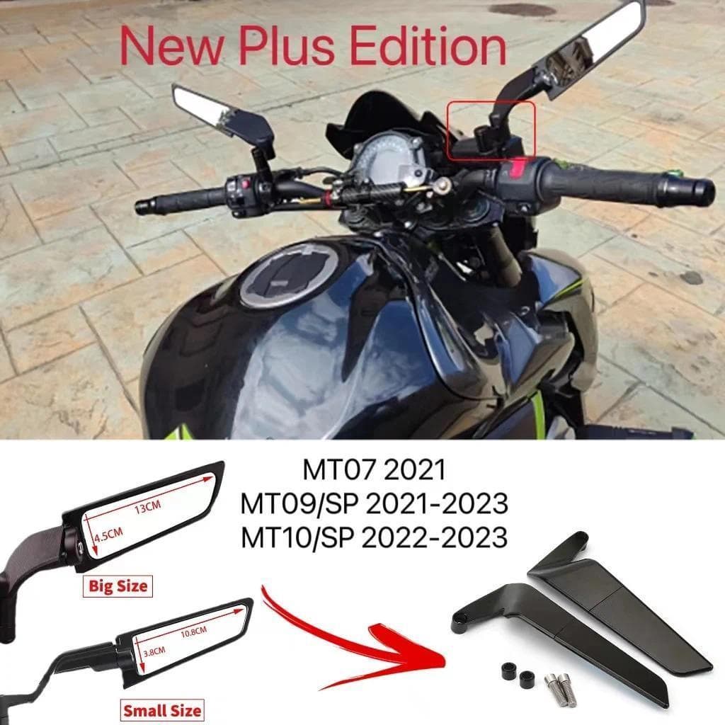 Para YAMAHA MT 07 MT07 09 MT09 SP 10 MT10 Motocicleta Stealth Espelhos Esporte Ajustável Giratórios Nova Plus Edition