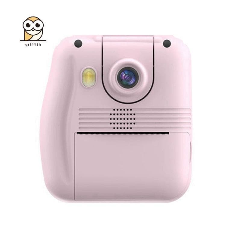 Flip Lente Crianças Impressora Portátil Adesivos De Papel Térmico Mini Impressoras Multi-Função Digital Pequeno SLR Rosa