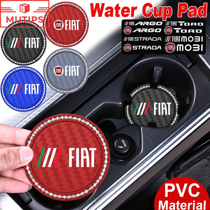 Almofada De Copo De Água Para Carro Fiat Porta-Copos De Silicone Tapete Antiderrapante Argo 500 Strada Mobi Bravo Toro P