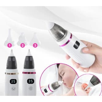 higienizador aspirador nasal e para ouvidos elétrico usb [ para limpar o nariz e o ouvido de bebês