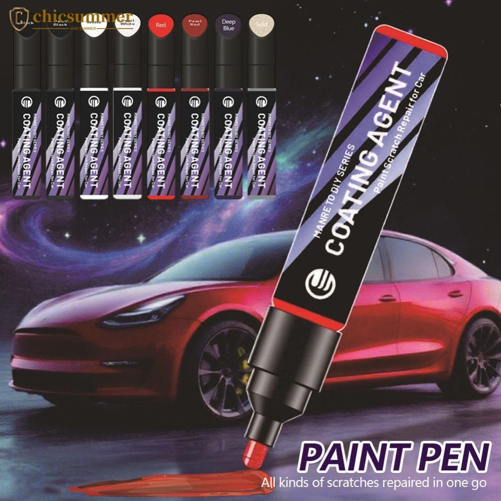 CHICSUMMER Caneta De Pintura De Carro , Grafite , Reparo De Arranhões , Pincel Acessórios C2H6