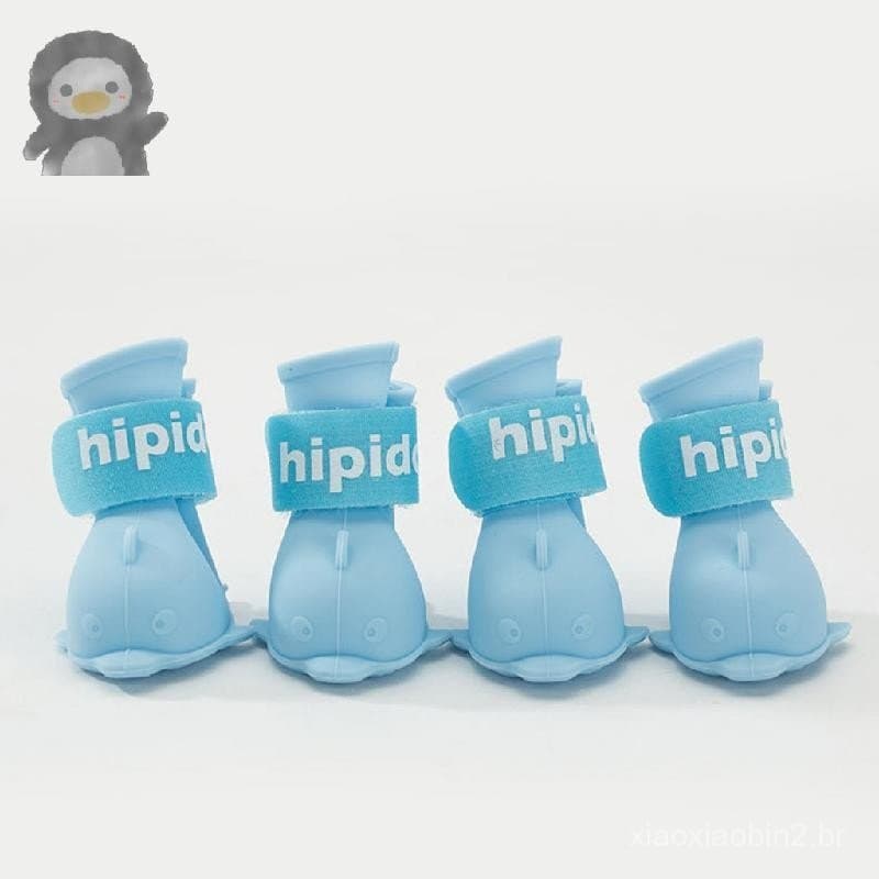 Botas De Chuva Para Cães , 4 Peças , Sapatos Cachorrinhos Com Sola Antiderrapante