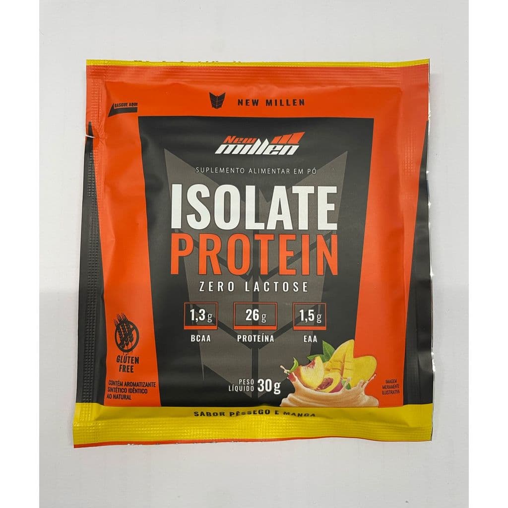 Sachê Isolate Protein Pêssego e Manga 30g New Millen