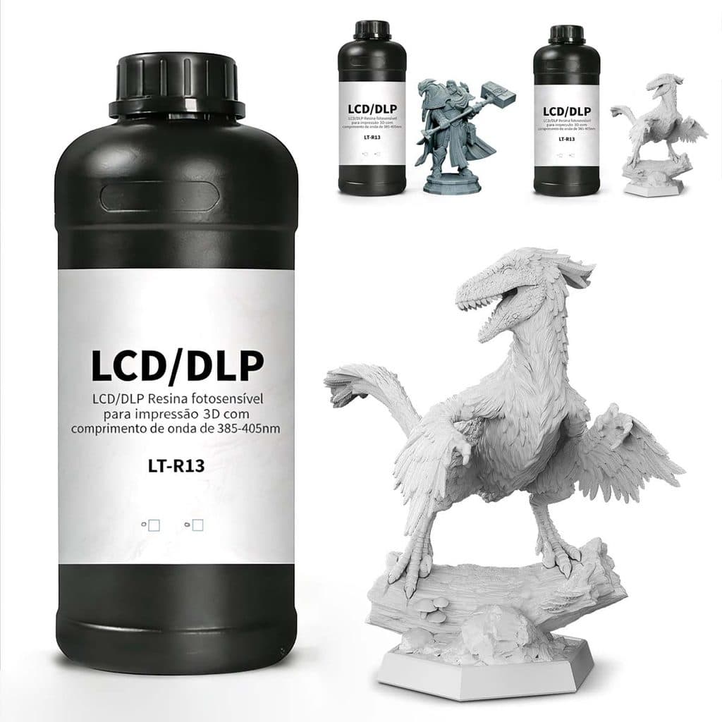 Resina Para Impressora 3d  Resina profissional de alta precisão 16K Bravebull Standard 1kgcinza/branco