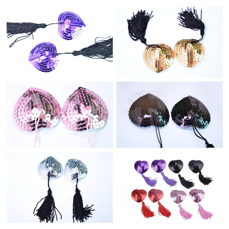 Adesivos De Mamilo Em Forma De Coração Lingerie Sexy Sutiã Acessórios Capa De 1 Par