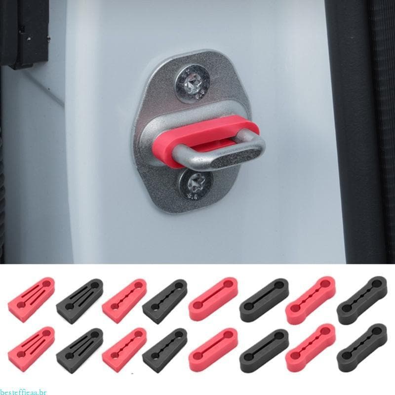 besteffie 4 Peças Amortecedores Carro Almofada Absorção Choque Silicone Para Fechamento Silencioso