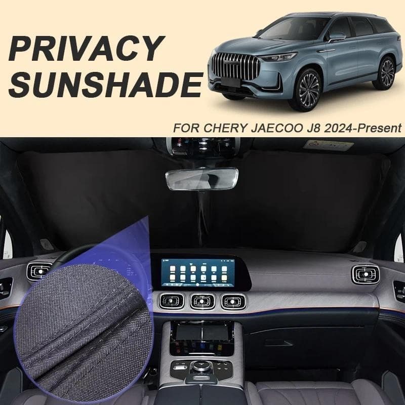 Carro Preto Janela Privacidade Pára-Sol Para CHERY JAECOO J8 2024-Presente Anti-UV Isolamento Térmico Proteger Capa Aces