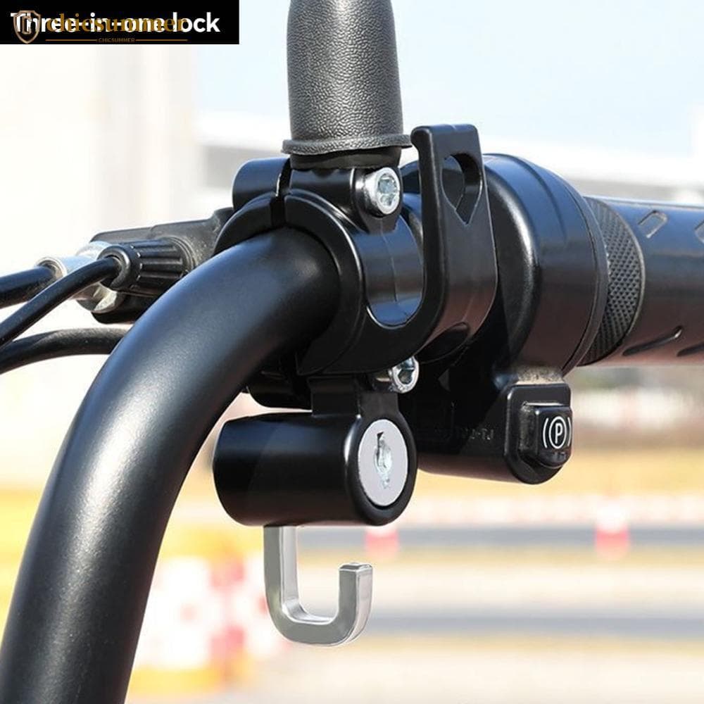 CHICSUMMER Metal Capacete Da Motocicleta Bloqueio Com Suporte De Espelho Bicicleta Guiador Anti-Roubo De Segurança Ganch